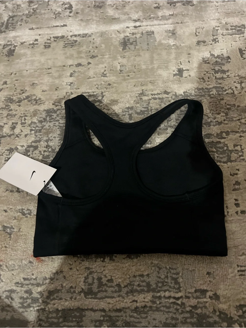 NWT Nike Black Medium Support Non Padded Swoosh 2.0 Sports Bra Size Small